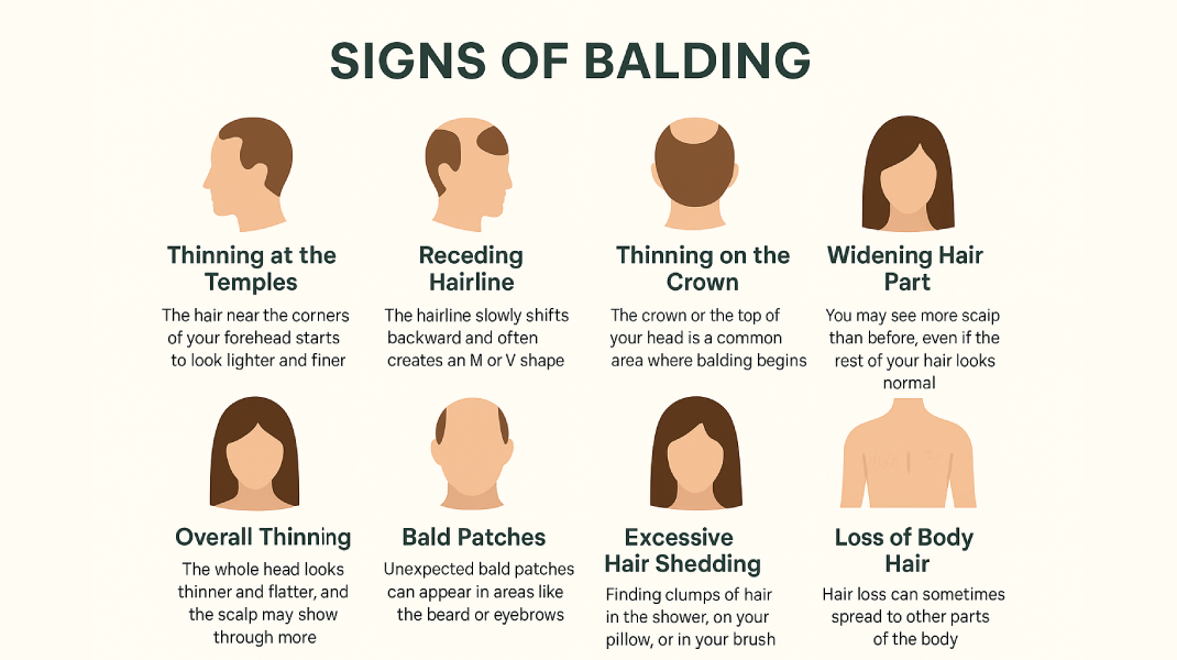 Signs of Balding