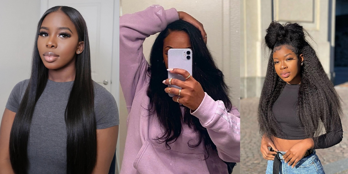 Straight Hair with Hair Clips